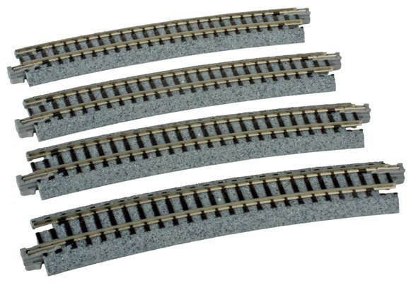 Kato 20 - 160 N Unitrack 19" (481mm) Radius Curve 15 Degree (4 Pieces) - House of Trains