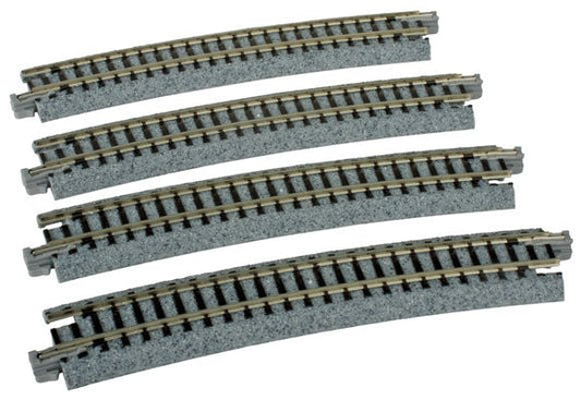 Kato 20 - 160 N Unitrack 19" (481mm) Radius Curve 15 Degree (4 Pieces) - House of Trains