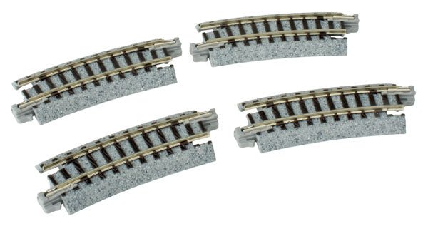 Kato 20 - 171 N Unitrack 8 - 1/2" (126mm) Radius Curve 15 Degree (4 Pieces) - House of Trains