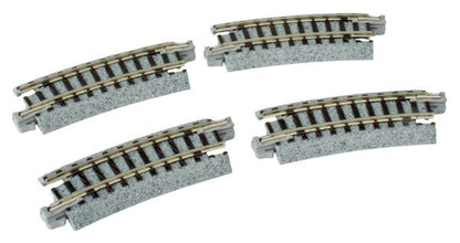 Kato 20 - 171 N Unitrack 8 - 1/2" (126mm) Radius Curve 15 Degree (4 Pieces) - House of Trains