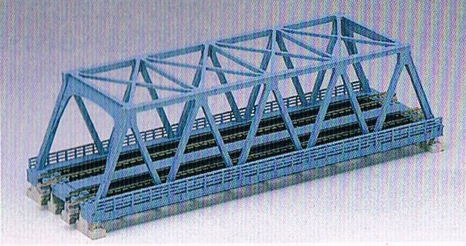 Kato 20 - 436 N, Double Truss Bridge, 9 3/4", (248mm), Light Blue, 1pc - House of Trains