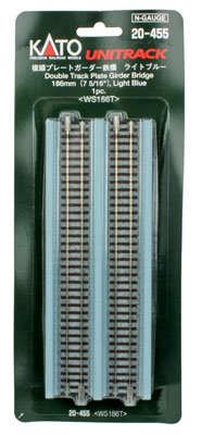 Kato 20 - 455 N Double Track Plate Girder Bridge, Light Blue - House of Trains