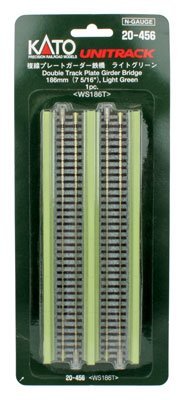 Kato 20 - 456 N Double Track Plate Girder Bridge, Light Green - House of Trains