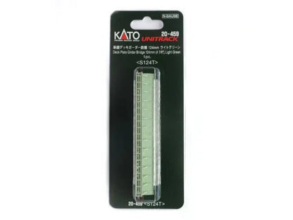 KATO 20-459 N, Unitrack, Deck Girder Bridge, 4 7/8, 124mm, Light Green - House of Trains