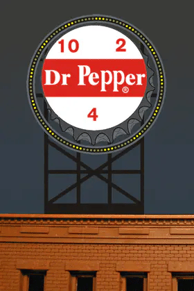 Light Works USA 2681, Dr Pepper, Rooftop Billboard Animated Neon - House of Trains