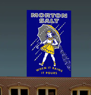Light Works USA 6061 Morton Salt Billboard Animated Neon Sign 3" x 4.5" - House of Trains