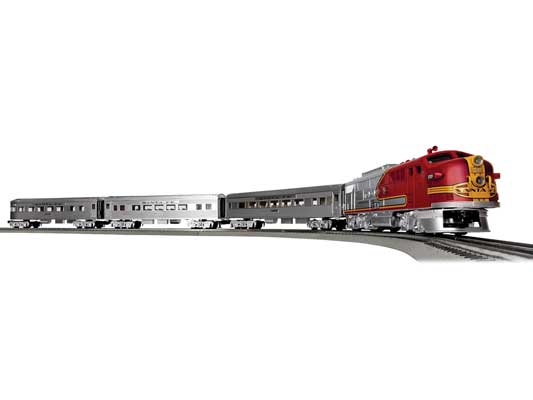 Lionel 2323110 O, LionChief, Bluetooth, Set, Santa Fe Super Chief Set, FT Diesel Locomotive, 3 Passenger Cars, 40" x 60" Oval Fastrack, Power Supply, Controller - House of Trains