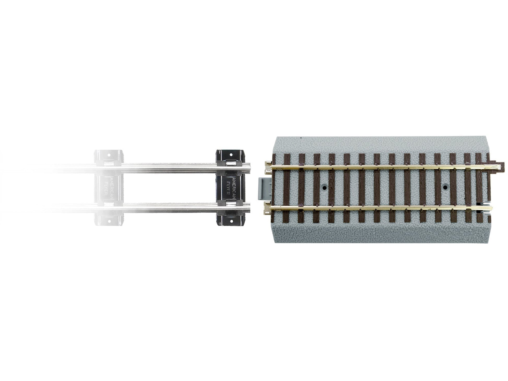 Lionel 6-49858, S, Transition Track, 5 inch Straight Section, Connects to traditional American Flyer Track - House of Trains