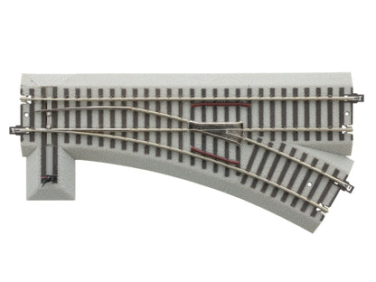 Lionel 6 - 49869 S, Fastrack Right Manual, 20" Radius, Length 10" Straight, 30 Degree R20 Turnout - House of Trains