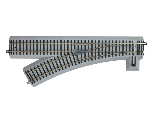 Lionel 6 - 49883 S, Fastrack Left Manual, 27" Radius, Length 15" Straight, 30 Degree R27 Turnout - House of Trains