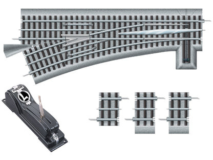 Lionel 6-81953 O, O-72 FasTrack Left Hand Remote/Command Switch - House of Trains
