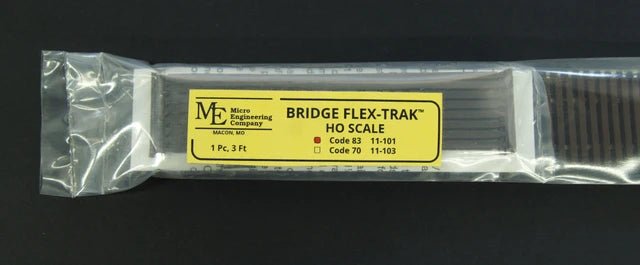 Micro Engineering 11 - 101 HO, Code 83, Bridge Track, Wood Ties, 1 Piece 3 Foot - House of Trains