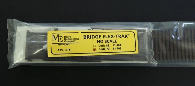 Micro Engineering 11 - 103 HO Code 70 Bridge Flex Track Wood Ties, 1 Piece 3 Foot - House of Trains