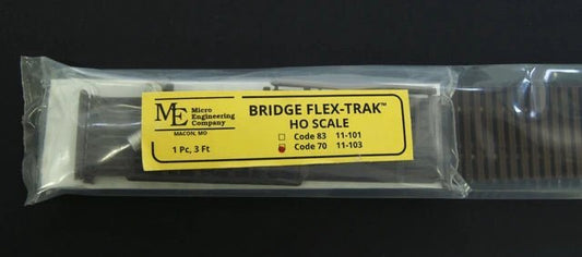 Micro Engineering 11 - 103 HO Code 70 Bridge Flex Track Wood Ties, 1 Piece 3 Foot - House of Trains