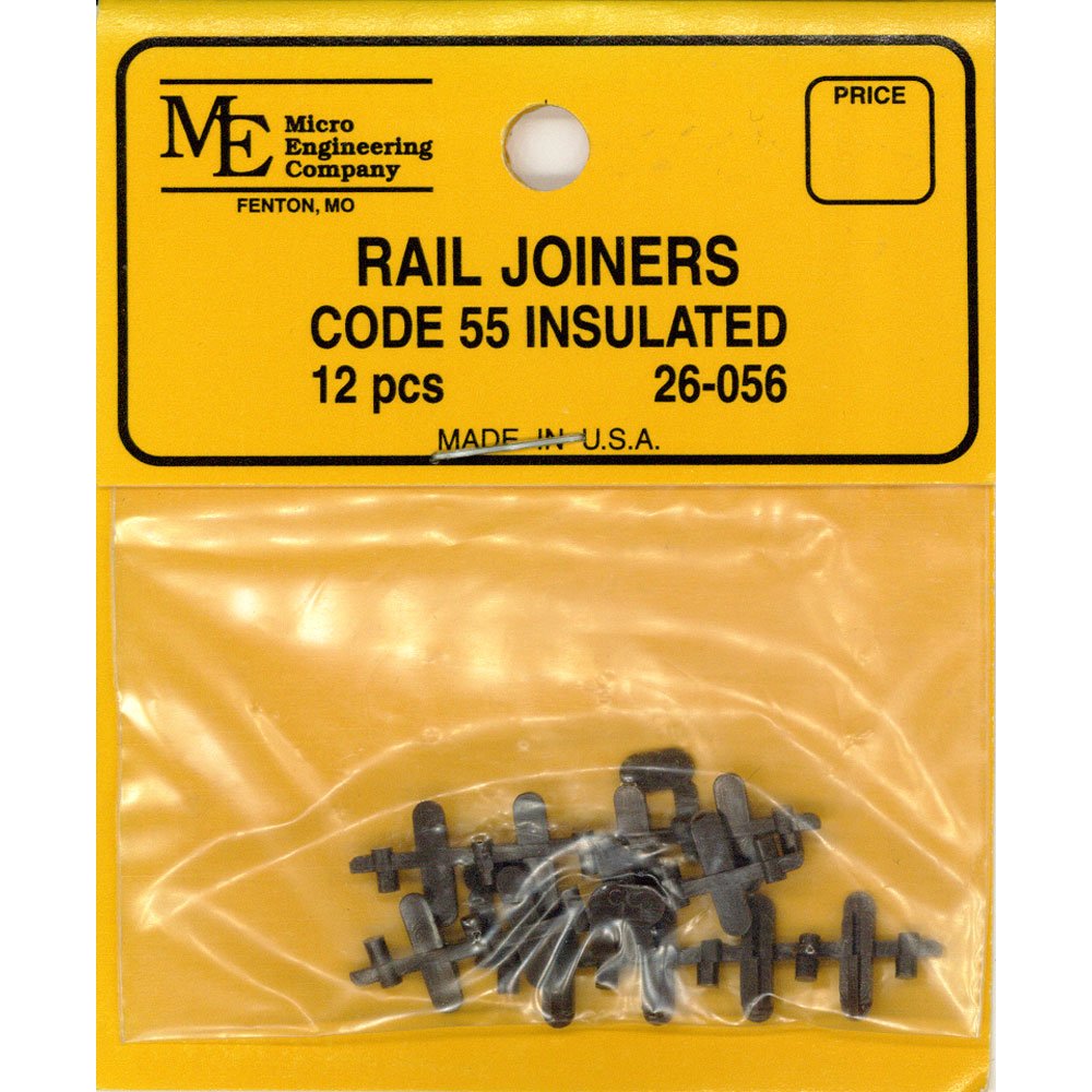 Micro Engineering 26 - 056 N, Code 55, Plastic Insulated Rail Joiners, 12 per package - House of Trains