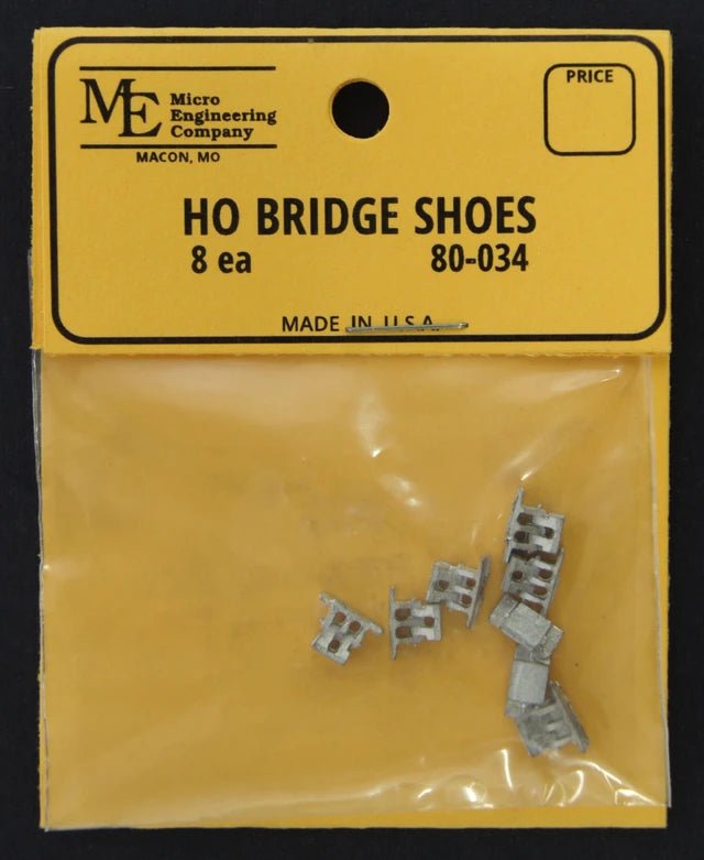 Micro Engineering 80 - 034 HO, Bridge Shoes, 8 pieces - House of Trains