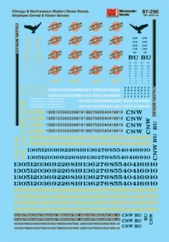 Micro Scale 87 - 290 HO, Chicago North Western, Diesels, 1960s - 1980s - House of Trains