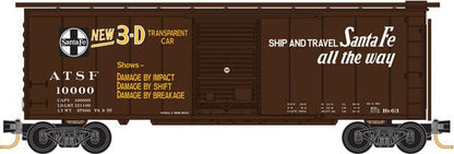 Micro-Trains 020 00 187 N 40' Standard Box Car, Single Door, Impact Car, ATSF, 10000 - House of Trains