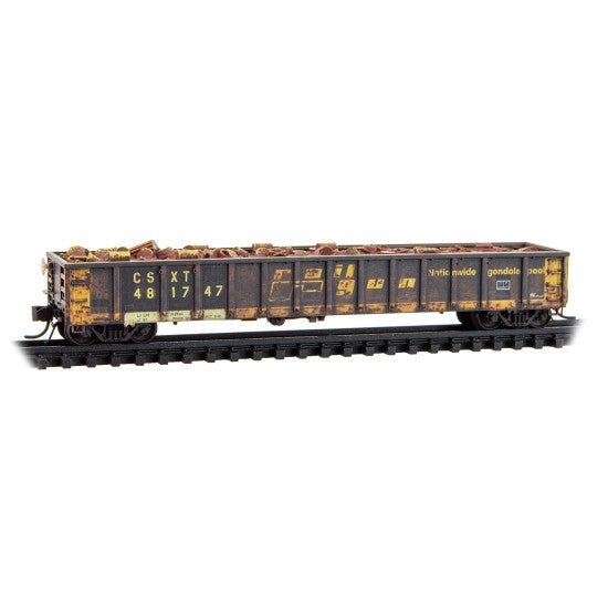 Micro-Trains 170 144 050 N, Weathered, 52' Mill Gondola, CSXT 481747 - House of Trains