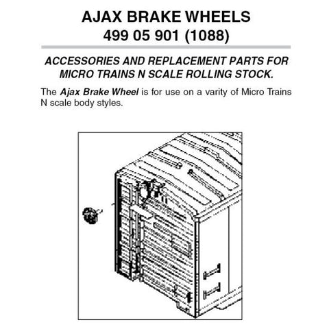 Micro - Trains 499 05 901 (1088) N Ajax Brake Wheels - House of Trains