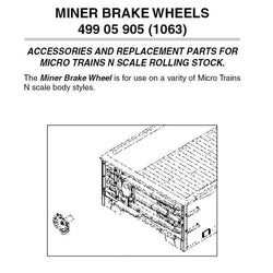 Micro - Trains 499 05 905 (1063) N Miner Brake Wheels - House of Trains