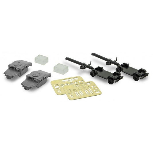 Micro Trains 499 45 950 N Humvee Vehicle, Undecorated, 2 Vehicles - House of Trains
