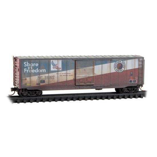 Micro-Trains 983 105 109 N, Weathered, 50' Box Car, 2 pack, NP - House of Trains