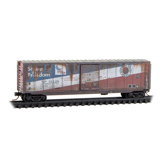 Micro-Trains 983 105 109 N, Weathered, 50' Box Car, 2 pack, NP - House of Trains