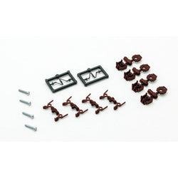 Micro - Trains Line 001 22 300 N Un - Assembled Tru - Scale Short Shank Couplers, Body Mount (1300 - B), (Brown) 2 Pair - House of Trains