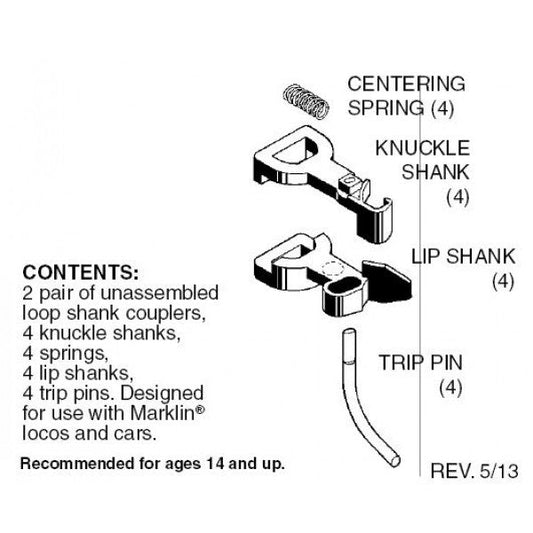 Micro - Trains Line 002 02 010 (902) Z and Nn3 Unassembled Short Shank Couplers - House of Trains