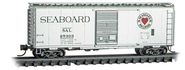 Micro - Trains Line 020 00 387 N 40' Standard Box Car, Single Door, Seaboard Air Line, SAL, 25303 - House of Trains