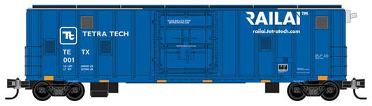 Micro - Trains Line 027 00 510 N, 50' Rib Side Box Car, Plug Door, without Roofwalk, Tetra Tech, RailAI Track Geometry Inspection Car, TETX, 001 - House of Trains