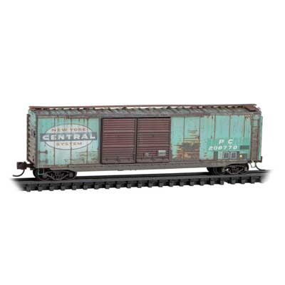 Micro - Trains Line 034 44 510 N, 50' Standard Box Car, Double Doors, Penn Central, Ex - NYC, PC 208770 - House of Trains