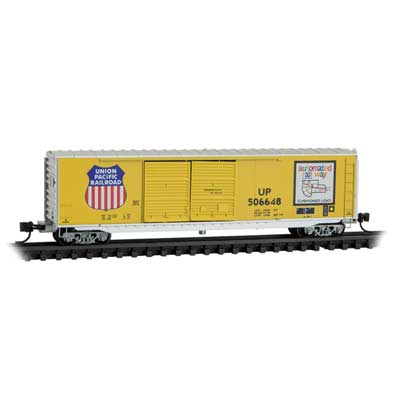 Micro - Trains Line 037 00 170 N, 50' Standard Box Car, Double Doors, without Roofwalk, Union Pacific, UP 506648 - House of Trains