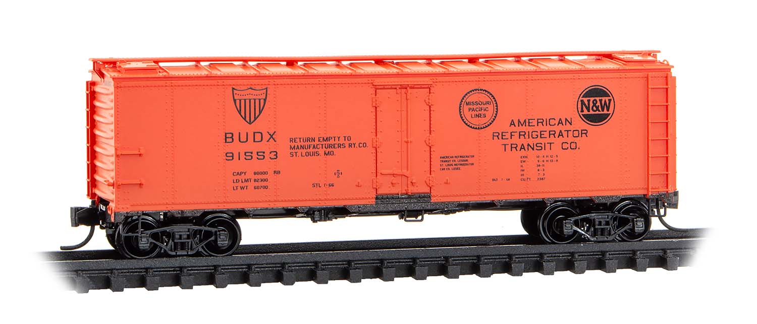 Micro-Trains Line 059 00 290 N 40' Steel Ice Reefer, BUDX 91553 - House of Trains