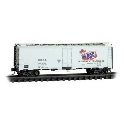 Micro - Trains Line 059 00 300 N 40' Steel Ice Reefer, Bar Bee Meat Packing Company, URTX 67306 - House of Trains