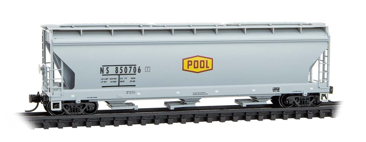 Micro-Trains Line 094 00 980 N 3-Bay Covered Hopper, NS 850706 - House of Trains