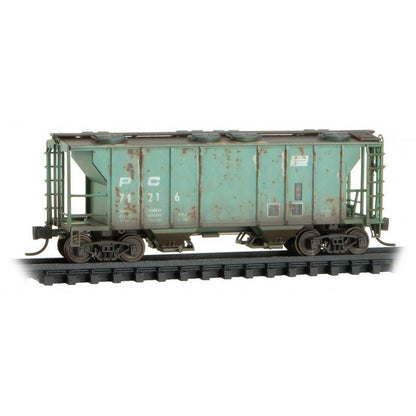 Micro - Trains Line 095 44 100 N, 2 - Bay Covered Hopper, PC, 74216 - House of Trains