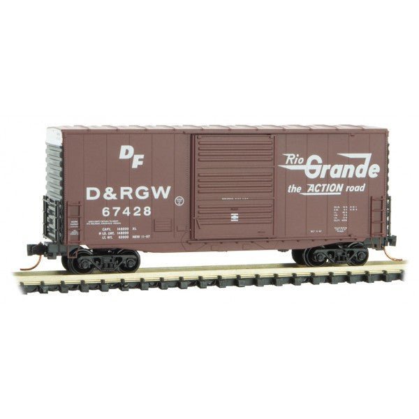 Micro - Trains Line 101 00 031 N 40' Hy - Cube Box Car, Single Door, DRGW, 67428 - House of Trains