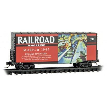 Micro - Trains Line 101 00 880 N, 40' Hy - Cube Box Car, Railroad Magazine Series, Car 1 - House of Trains