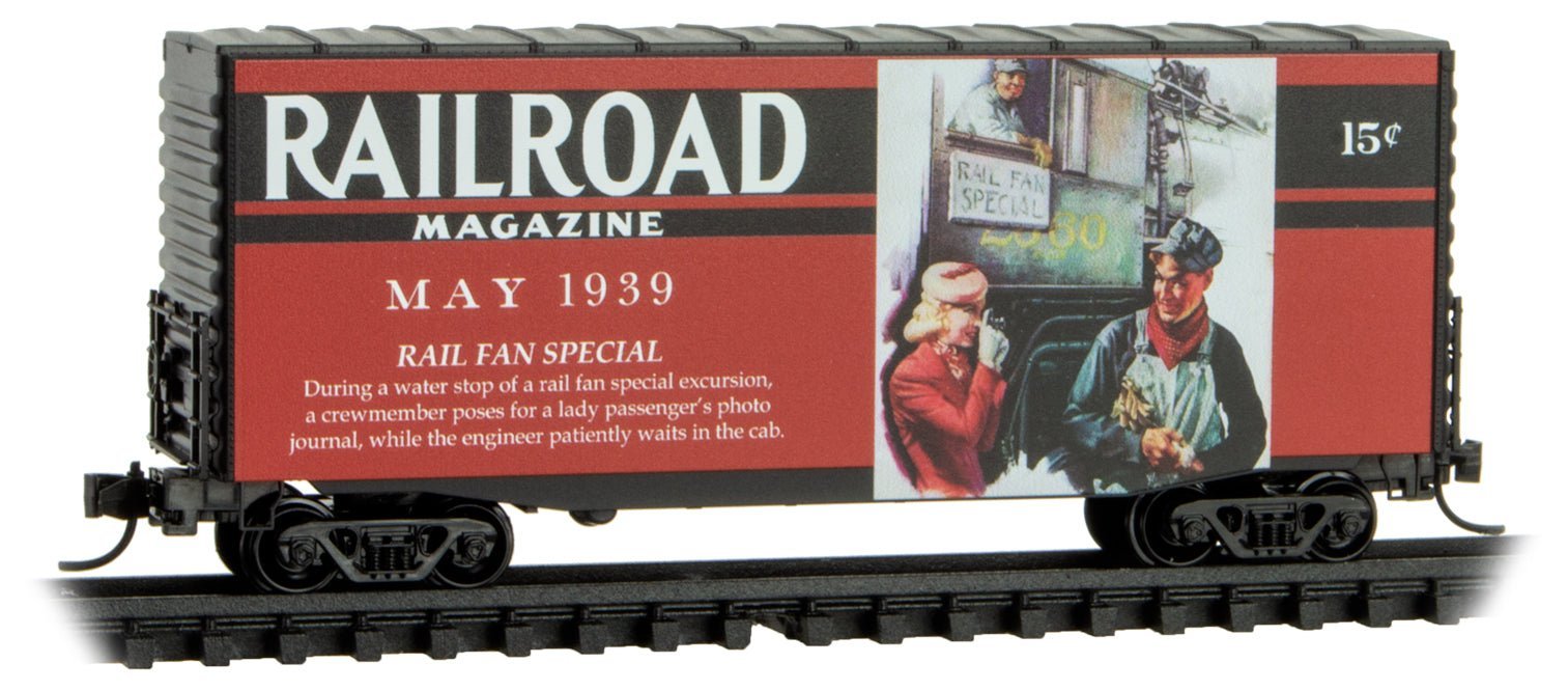 Micro - Trains Line 101 00 882 N, 40' Hy - Cube Box Car, Railroad Magazine Series, Car 3, May 1939 - House of Trains