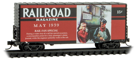 Micro - Trains Line 101 00 882 N, 40' Hy - Cube Box Car, Railroad Magazine Series, Car 3, May 1939 - House of Trains