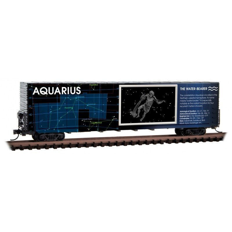 Micro - Trains Line 102 00 213 N, 60' Box Car, Excess Height, Constellation Zodiac Series, Aquarius - House of Trains