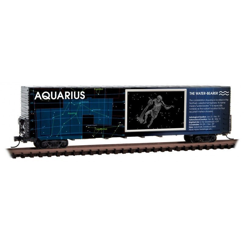Micro - Trains Line 102 00 213 N, 60' Box Car, Excess Height, Constellation Zodiac Series, Aquarius - House of Trains
