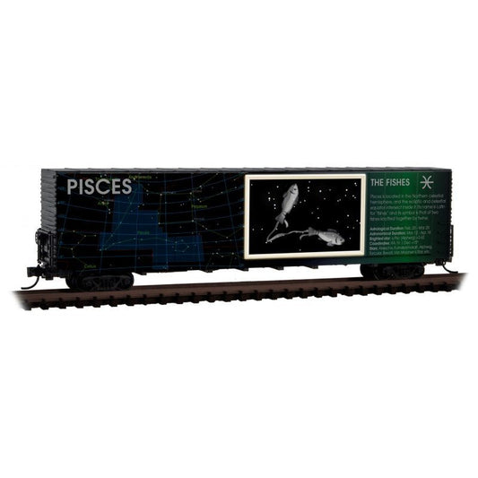 Micro - Trains Line 102 00 214 N, 60' Box Car, Excess Height, Constellation Zodiac Series, Pisces - House of Trains