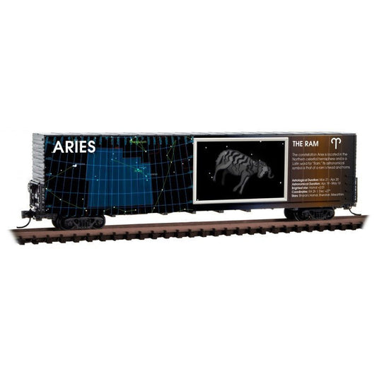 Micro - Trains Line 102 00 215 N, 60' Box Car, Excess Height, Constellation Zodiac Series, Aries - House of Trains