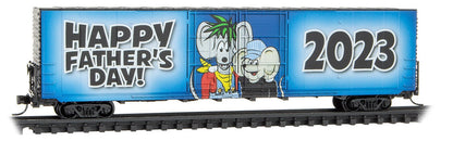 Micro - Trains Line 102 00 843 N, 60' Box Car, 2023 Father's Day Car, Micro Mouse - House of Trains
