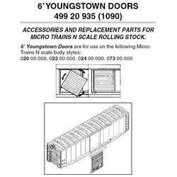 Micro - Trains Line 499 20 935 (1090) N 6' Yourngstown Doors - House of Trains