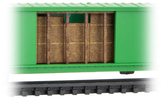Micro - Trains Line 499 45 009 N, Green Veneer Lumber Brace, fits 50' Double Door Box Cars - House of Trains