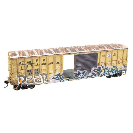 Micro - Trains Line 5600 - 004 HO 50' Box Car, Grit N' Grime Series, RBOX, 33877 - House of Trains
